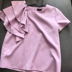 Lilac ruffle blouse size large